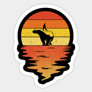 Honey Badger retro Sticker